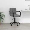 Image de vidaXL Chaise pivotante de bureau Gris foncé Velours334711