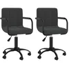 Image de vidaXL Chaises pivotantes Ã  manger lot de 2 noir velours