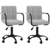 Image de vidaXL Vidaxl Chaises Pivotantes De Salle À Manger 2 Pcs Gris Clair Velours