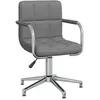 Image de vidaXL Vidaxl Chaise Pivotante De Bureau Gris Clair Tissu