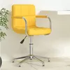 Image de vidaXL Chaise pivotante de bureau Jaune moutarde Tissu334736