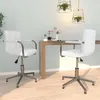 Image de vidaXL Chaises pivotantes à manger lot de 2 blanc similicuir334759
