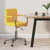 Image de vidaXL Chaise pivotante de bureau Jaune moutarde Tissu334798