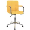Image de vidaXL Vidaxl Chaise Pivotante De Bureau Jaune Moutarde Tissu
