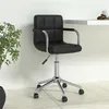 Image de vidaXL Chaise de bureau pivotante Noir Similicuir334812