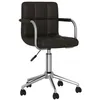 Image de vidaXL Chaise de bureau pivotante Noir Similicuir