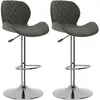 Image de vidaXL Vidaxl Tabourets De Bar 2 Pcs Gris Foncé Velours