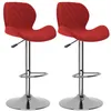 Image de vidaXL Tabourets de bar 2 pcs Rouge bordeaux Velours