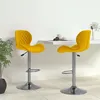 Image de vidaXL Vidaxl Tabourets De Bar Lot De 2 Jaune Moutarde Velours