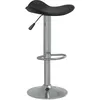 Image de vidaXL Vidaxl Tabouret De Bar Noir Acier Chromé Et Cuir Artificiel