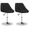 Image de vidaXL Chaises de salle Ã  manger 2 pcs Noir Similicuir