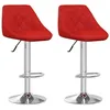 Image de vidaXL Tabourets de bar lot de 2 rouge bordeaux similicuir