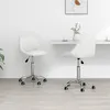 Image de vidaXL Chaises pivotantes à manger lot de 2 blanc similicuir335199