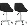 Image de Vidaxl Chaises Pivotantes De Salle Ã  manger 2 Pcs Noir Similicuir