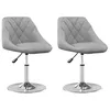 Image de vidaXL Chaises pivotantes Ã  manger lot de 2 Gris clair Velours