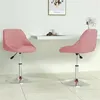 Image de vidaXL Chaises pivotantes à manger lot de 2 Rose Velours335288