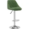Image de vidaXL Vidaxl Tabouret De Bar Vert Foncé Velours