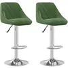 Image de vidaXL Vidaxl Tabourets De Bar 2 Pcs Vert Foncé Velours