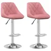 Image de vidaXL Tabourets de bar 2 pcs Rose Velours