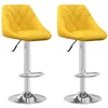 Image de vidaXL Vidaxl Tabourets De Bar 2 Pcs Jaune Moutarde Velours
