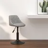 Image de vidaXL Tabouret de bar Gris clair Velours335316