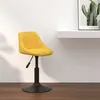 Image de vidaXL Tabouret de bar Jaune moutarde Velours335323