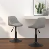 Image de vidaXL Chaises pivotantes à manger lot de 2 Gris clair Velours335327