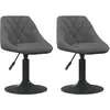 Image de vidaXL Chaises pivotantes Ã  dÃ®ner lot de 2 Gris foncÃ© Velours