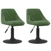 Image de Vidaxl Chaises Pivotantes De Salle Ã  manger 2 Pcs Vert FoncÃ© Velours