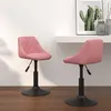 Image de vidaXL Chaises pivotantes à manger lot de 2 Rose Velours335332