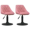 Image de vidaXL Chaises pivotantes Ã  manger lot de 2 Rose Velours