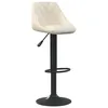 Image de vidaXL Tabouret de bar CrÃ¨me Velours