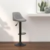 Image de vidaXL Tabouret de bar Gris clair Velours335338