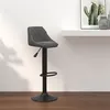 Image de vidaXL Tabouret de bar Gris foncé Velours335339