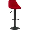 Image de vidaXL Vidaxl Tabouret De Bar Rouge Bordeaux Velours
