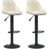 Image de vidaXL Vidaxl Tabourets De Bar 2 Pcs Crème Velours