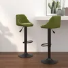 Image de vidaXL Tabourets de bar lot de 2 vert clair velours335351