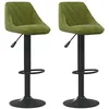 Image de vidaXL Vidaxl Tabourets De Bar 2 Pcs Vert Clair Velours