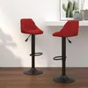 Image de vidaXL Tabourets de bar lot de 2 rouge bordeaux velours335355