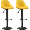 Image de vidaXL Vidaxl Tabourets De Bar Lot De 2 Jaune Moutarde Velours