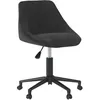 Image de vidaXL Chaise pivotante de bureau Noir Velours