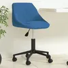 Image de vidaXL Chaise pivotante de bureau Bleu Velours335488