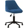 Image de vidaXL Vidaxl Chaise Pivotante De Bureau Bleu Velours