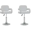 Image de Vidaxl Chaises Pivotantes De Salle Ã  Manger 2 Pcs Blanc Similicuir
