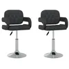 Image de vidaXL Chaises Ã  manger pivotantes lot de 2 noir similicuir