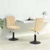 Image de vidaXL Chaises pivotantes à manger lot de 2 crème velours335740