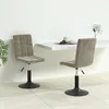 Image de vidaXL Chaises pivotantes Ã  manger lot de 2 gris clair velours