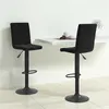 Image de vidaXL Tabourets de bar lot de 2 noir velours335760