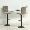 Image de vidaXL Tabourets de bar lot de 2 gris clair velours335763