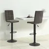 Image de vidaXL Tabourets de bar lot de 2 gris foncé velours335764